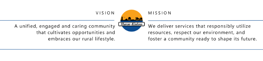 Huron Kinloss Logo which includes the Vision Statement and mission